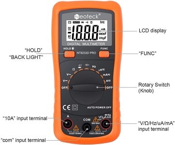 Neoteck Auto Ranging Digital Multimeter 