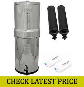 Crown Berkey Water Filter With 2 Black and a pair of PF2 Fluoride Filters