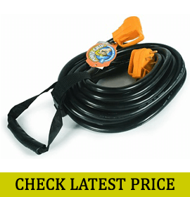 Camco 50' PowerGrip Heavy-Duty Outdoor 30-Amp Extension Cord for RV and Auto