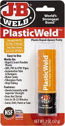 J-B Weld 8237 PlasticWeld Plastic Repair Epoxy